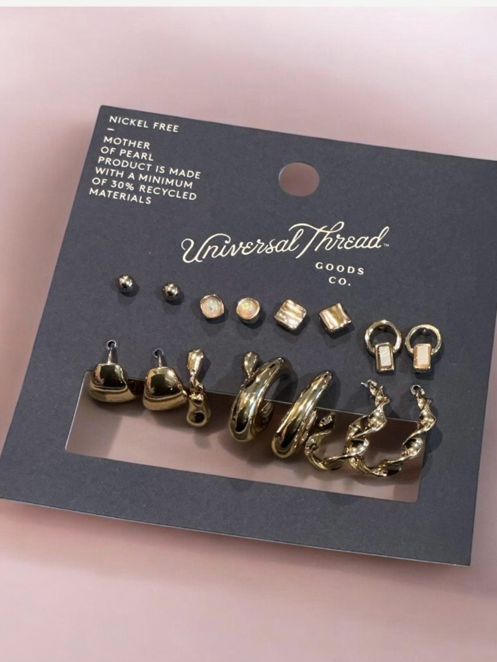 Buy 1 get 1 50% off Universal Thread Gold-Tone Earring Set - Mixed Styles